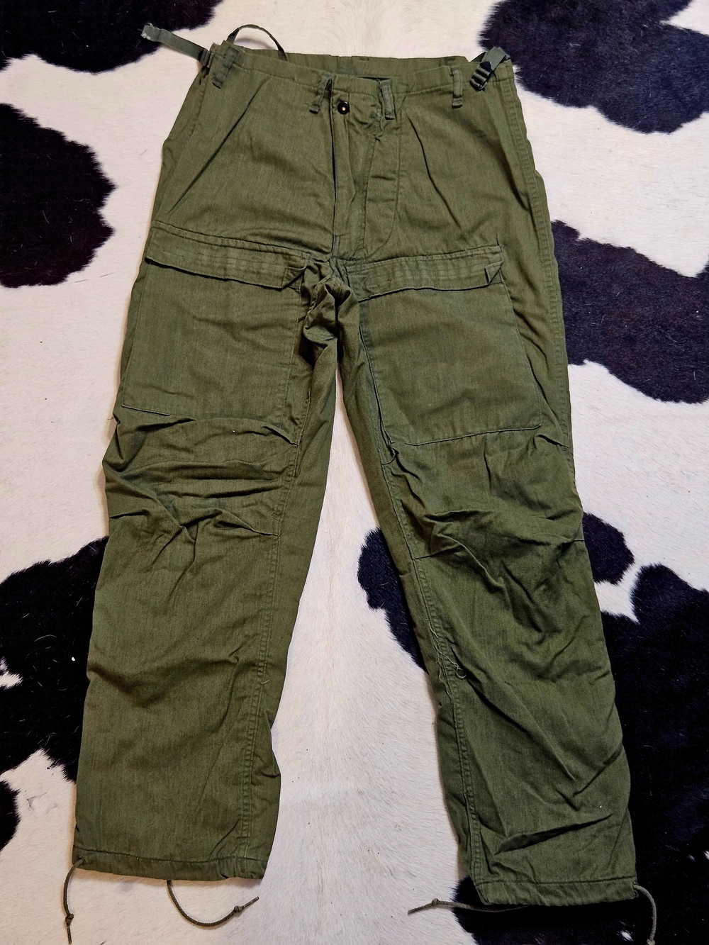 Vintage 1970s Green Military Cargo Pants - Men's Contamination Utility Trousers